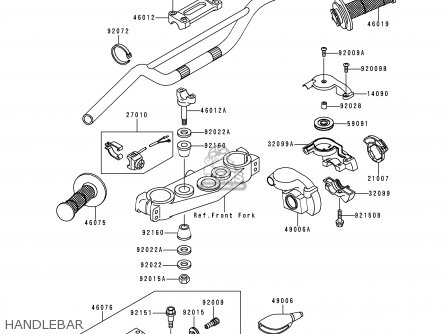 HANDLEBAR - KX250-L1 1999 EUROPE FR AS