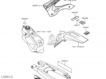 LABELS - KX250-L1 1999 EUROPE FR AS