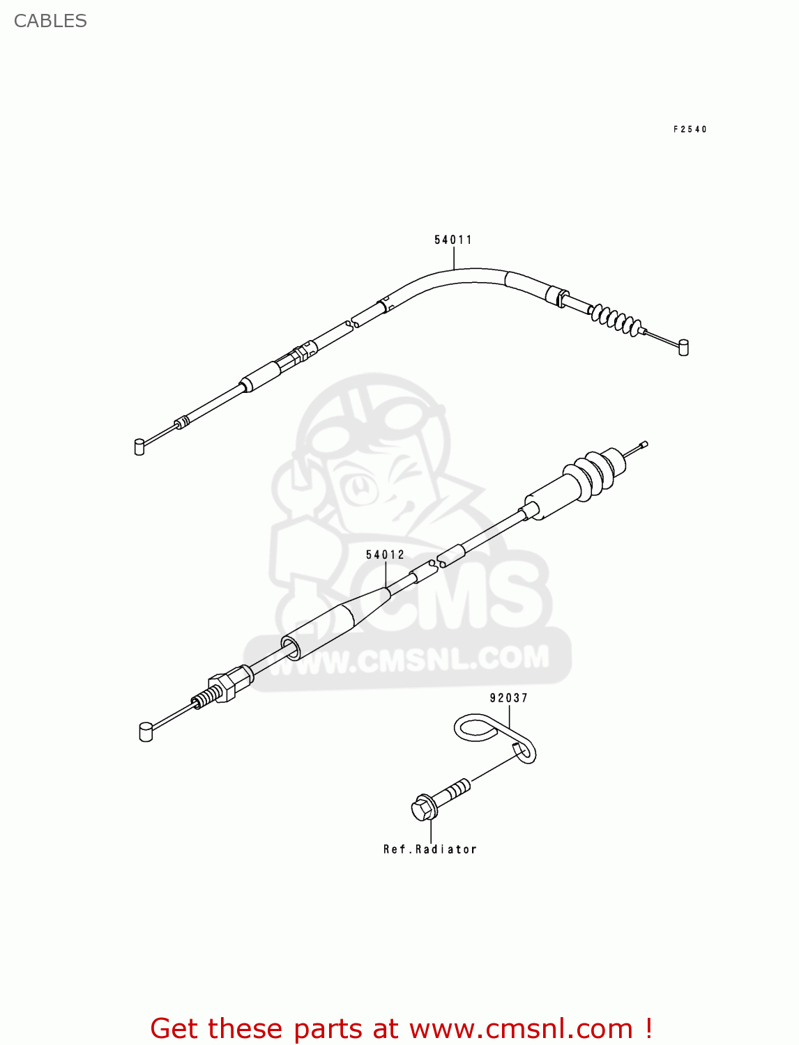 CABLES KX250-L1 1999 USA CANADA
