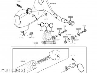 MUFFLER(S) - KX250-L1 1999 USA CANADA
