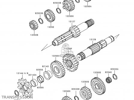 TRANSMISSION - KX250-L1 1999 USA CANADA