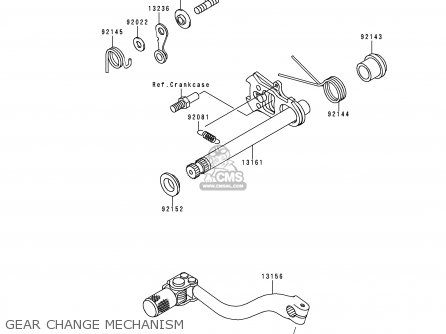 GEAR CHANGE MECHANISM - KX250-L1 1999 USA CANADA
