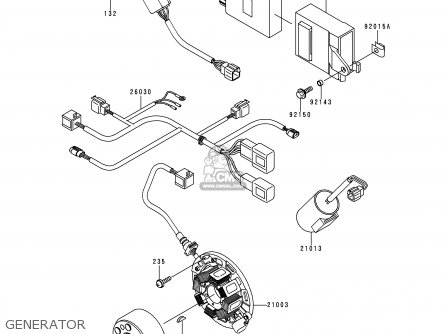 GENERATOR - KX250-L1 1999 USA CANADA