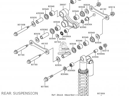 REAR SUSPENSION - KX250-L1 1999 USA CANADA