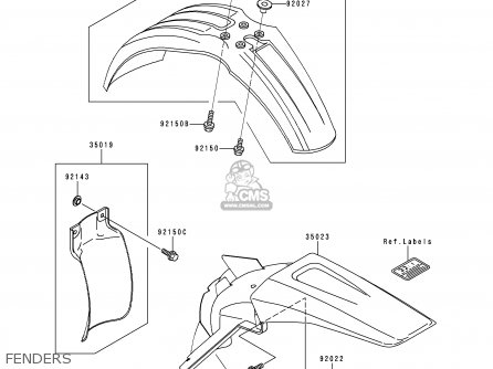 FENDERS - KX250-L1 1999 USA CANADA