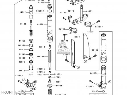 FRONT FORK - KX250-L1 1999 USA CANADA