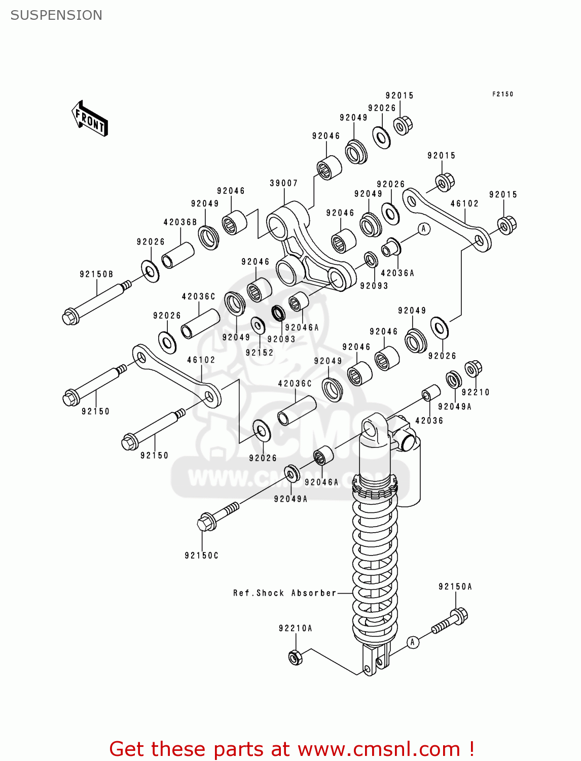 SUSPENSION KX250-L2 2000 EUROPE AS