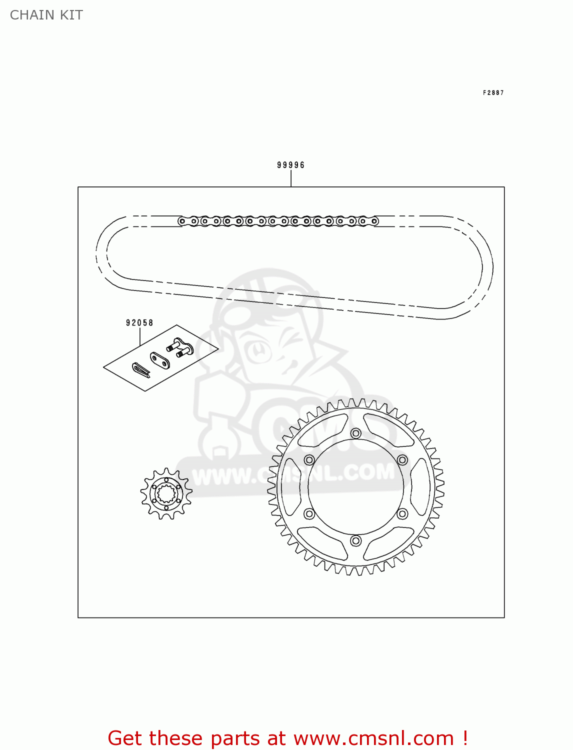 CHAIN KIT KX250-L2 2000 EUROPE AS