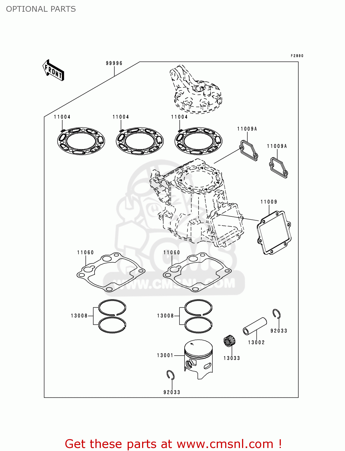 OPTIONAL PARTS KX250-L2 2000 EUROPE AS