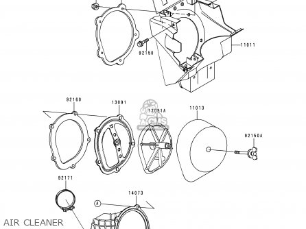 AIR CLEANER - KX250-L2 2000 EUROPE AS