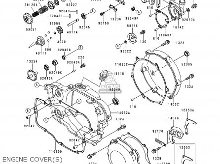 ENGINE COVER(S) - KX250-L2 2000 EUROPE AS
