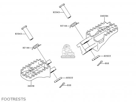 FOOTRESTS - KX250-L2 2000 EUROPE AS