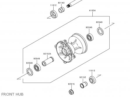 FRONT HUB - KX250-L2 2000 EUROPE AS