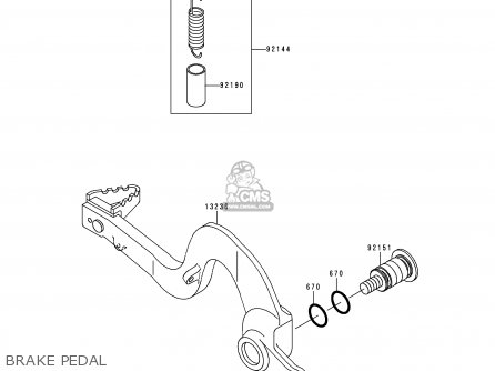 BRAKE PEDAL - KX250-L2 2000 EUROPE AS