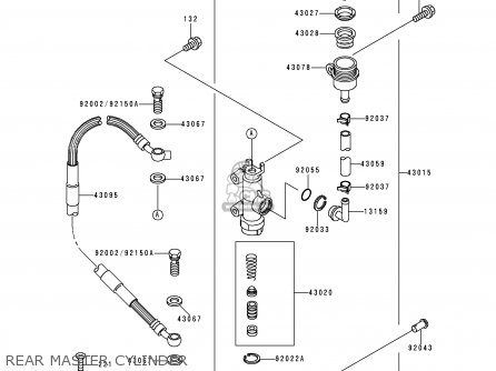 REAR MASTER CYLINDER - KX250-L2 2000 EUROPE AS