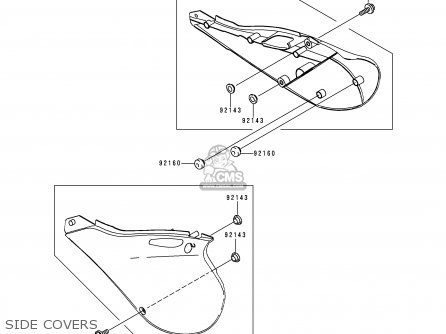 SIDE COVERS - KX250-L2 2000 EUROPE AS