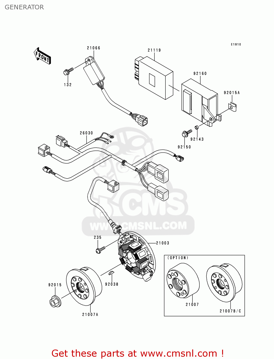 GENERATOR KX250-L2 2000 USA CANADA