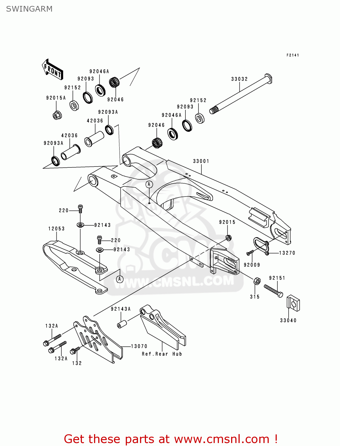 SWINGARM KX250-L2 2000 USA CANADA