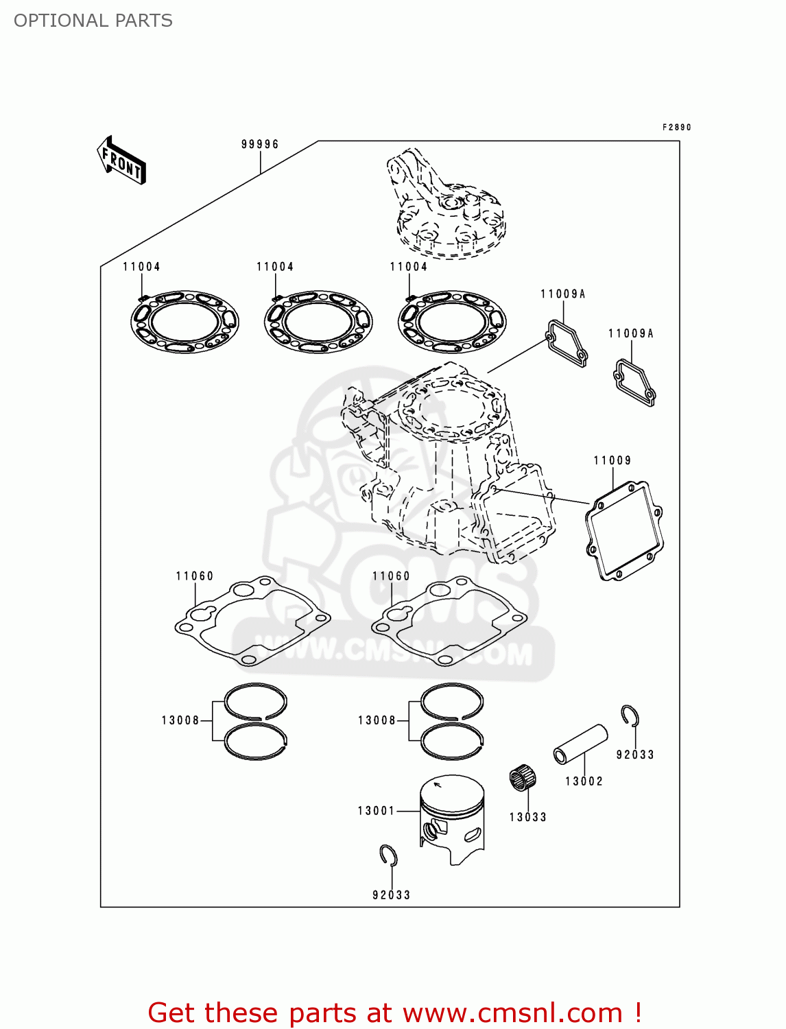 OPTIONAL PARTS KX250-L2 2000 USA CANADA