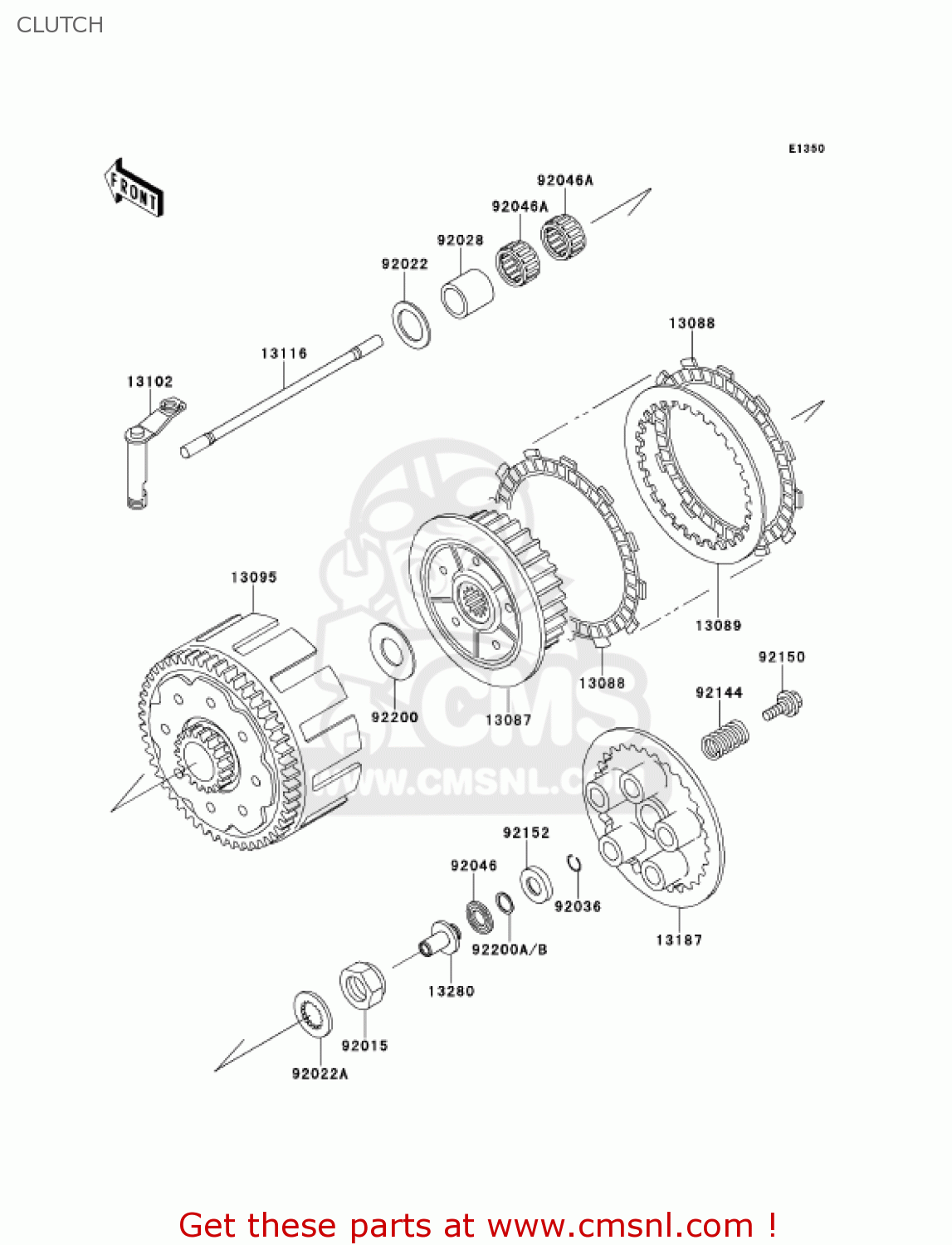 CLUTCH KX250-L3 KX250 2001 USA CANADA