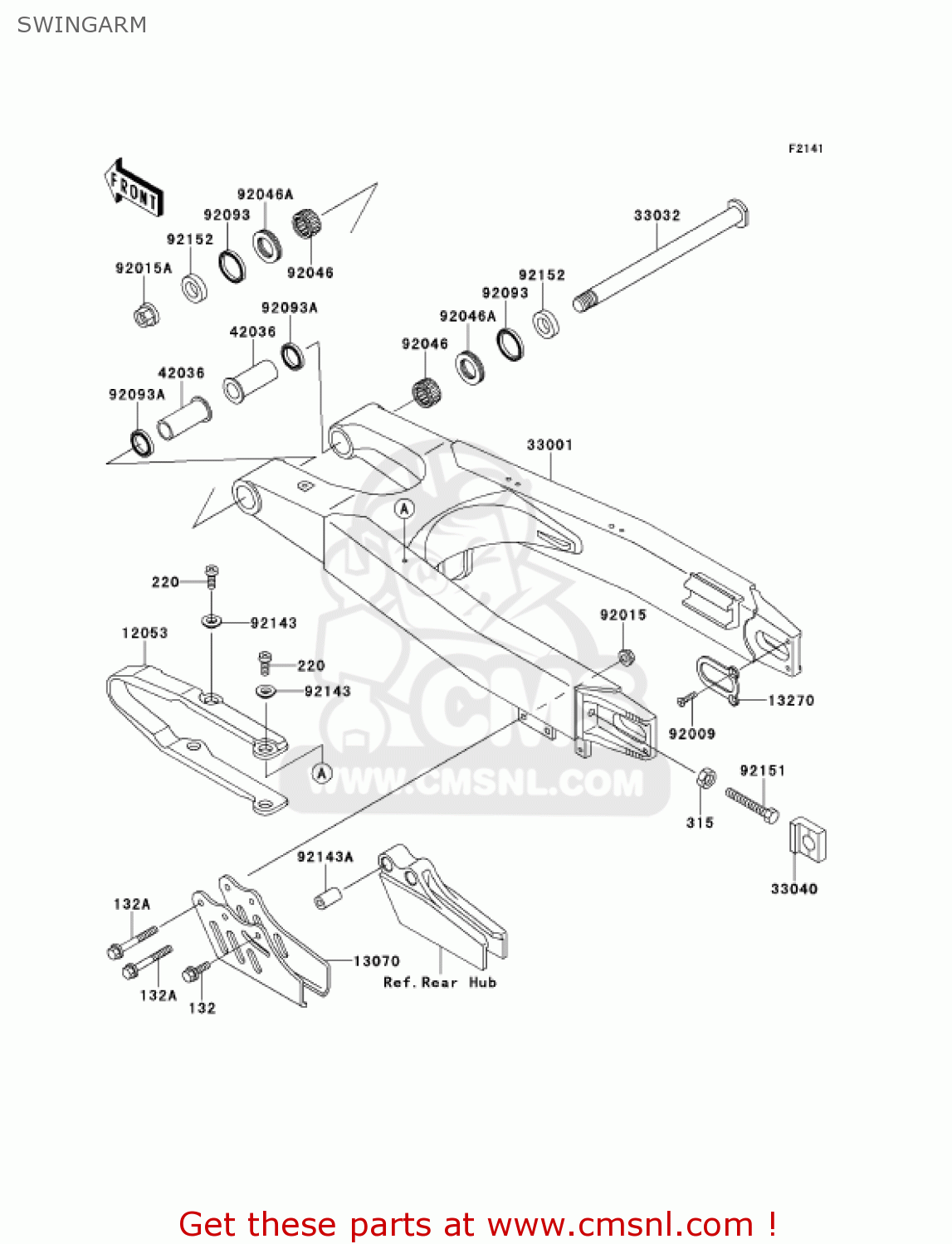 SWINGARM KX250-L3 KX250 2001 USA CANADA