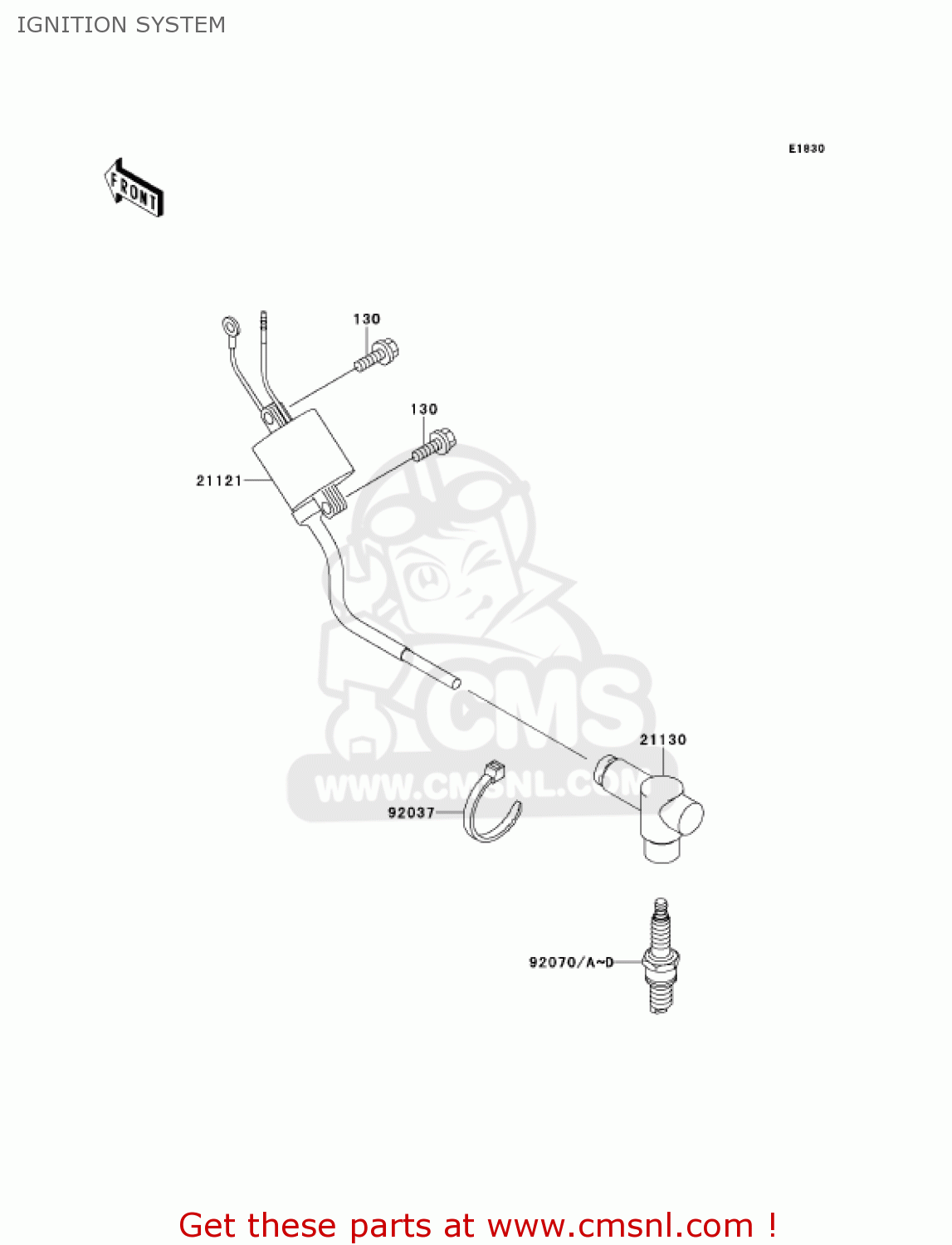 IGNITION SYSTEM KX250-L3 KX250 2001 USA CANADA