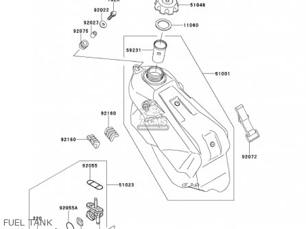 FUEL TANK - KX250-L3 KX250 2001 USA CANADA