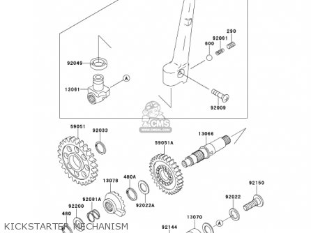 KICKSTARTER MECHANISM - KX250-L3 KX250 2001 USA CANADA