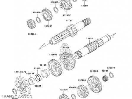 TRANSMISSION - KX250-L3 KX250 2001 USA CANADA