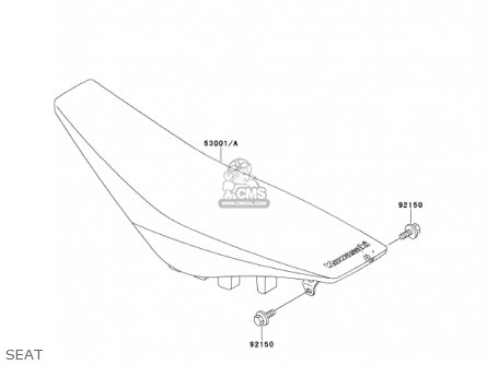 SEAT - KX250-L3 KX250 2001 USA CANADA