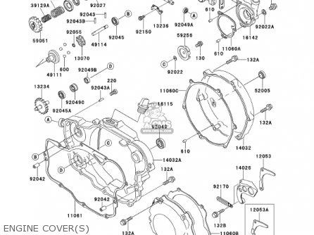 ENGINE COVER(S) - KX250-L3 KX250 2001 USA CANADA
