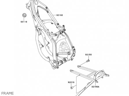 FRAME - KX250-L3 KX250 2001 USA CANADA