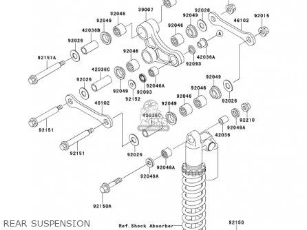 REAR SUSPENSION - KX250-L3 KX250 2001 USA CANADA