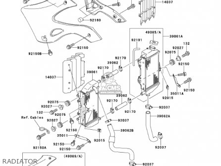 RADIATOR - KX250-L3 KX250 2001 USA CANADA