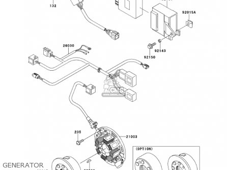 GENERATOR - KX250-L3 KX250 2001 USA CANADA