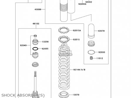 SHOCK ABSORBER(S) - KX250-L3 KX250 2001 USA CANADA