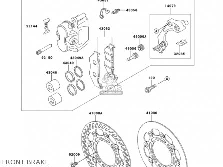 FRONT BRAKE - KX250-L3 KX250 2001 USA CANADA