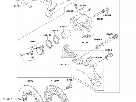 REAR BRAKE - KX250-L3 KX250 2001 USA CANADA