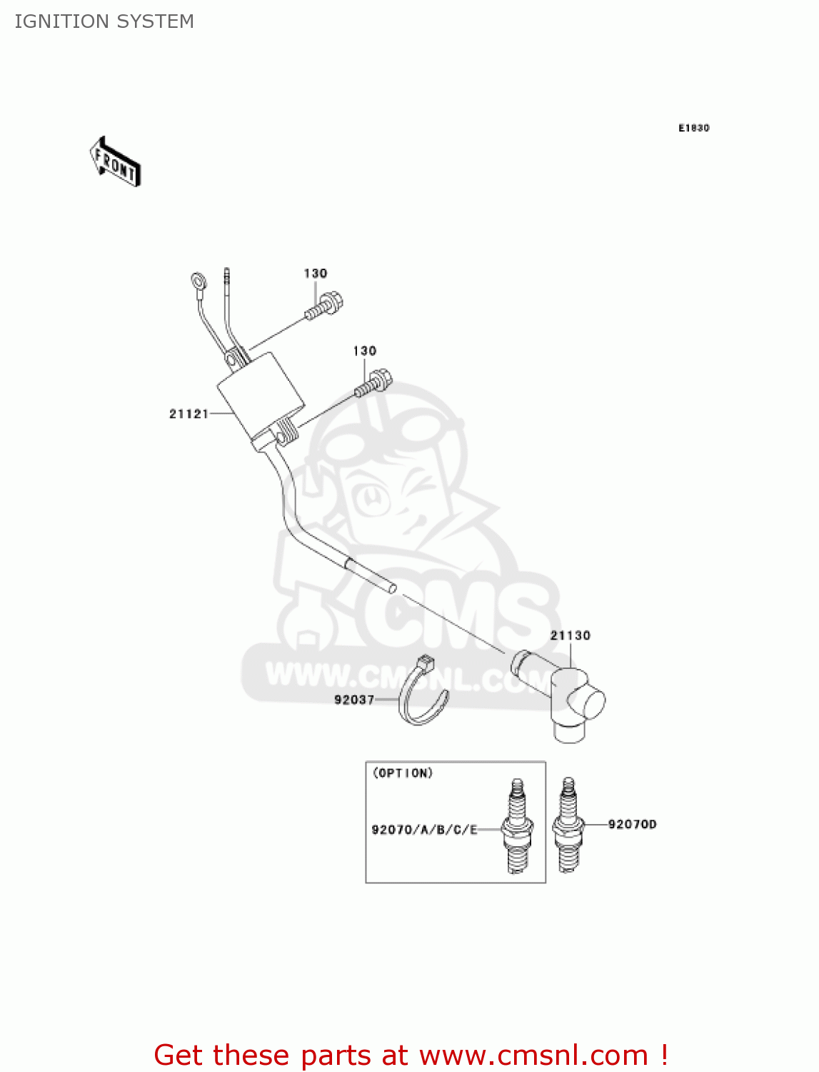 IGNITION SYSTEM KX250-L4 KX250 2002 USA CANADA