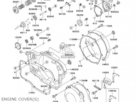 ENGINE COVER(S) - KX250-L4 KX250 2002 USA CANADA
