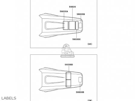 LABELS - KX250-L4 KX250 2002 USA CANADA