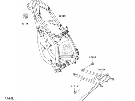 FRAME - KX250-L4 KX250 2002 USA CANADA