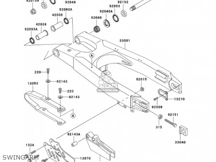 SWINGARM - KX250-L4 KX250 2002 USA CANADA