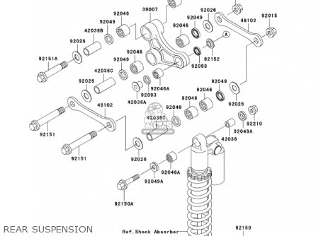 REAR SUSPENSION - KX250-L4 KX250 2002 USA CANADA