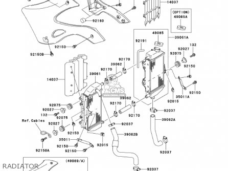 RADIATOR - KX250-L4 KX250 2002 USA CANADA