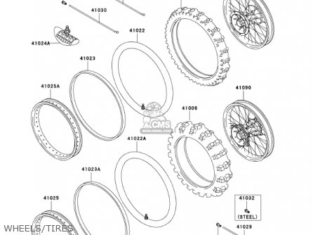 WHEELS/TIRES - KX250-L4 KX250 2002 USA CANADA