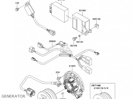 GENERATOR - KX250-L4 KX250 2002 USA CANADA