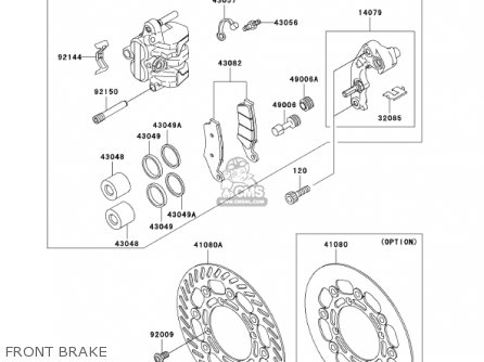 FRONT BRAKE - KX250-L4 KX250 2002 USA CANADA