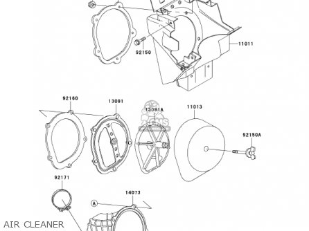 AIR CLEANER - KX250-L4 KX250 2002 USA CANADA
