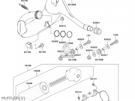 MUFFLER(S) - KX250-L4 KX250 2002 USA CANADA
